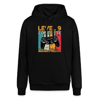 Level 9 complete Gaming Geburtstag - Stanley/Stella Unisex Hoodie SOUNDER - Schwarz - Vorne - Alina (178cm) & Michal (187cm)