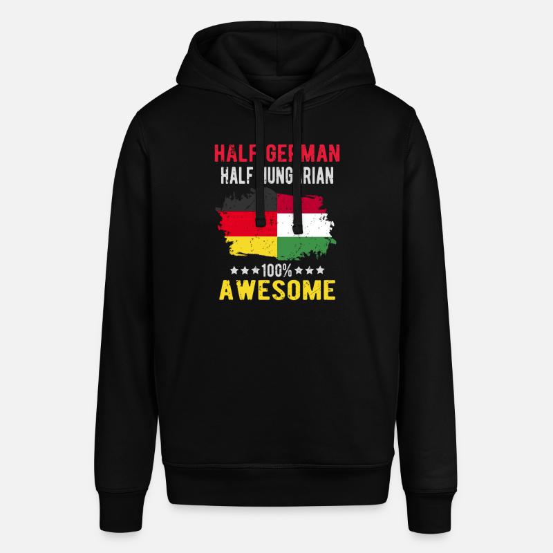 Half German Half Hungarian - Stanley/Stella SOUNDER Unisex Hoodie - black