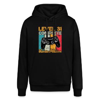 Level 31 complete Gaming Geburtstag - Stanley/Stella Unisex Hoodie SOUNDER - Schwarz - Vorne - Alina (178cm) & Michal (187cm)
