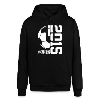 LIMITED EDITION 2015 FUßBALL 11. GEBURTSTAG - Stanley/Stella Unisex Hoodie SOUNDER - Schwarz - Vorne - Alina (178cm) & Michal (187cm)