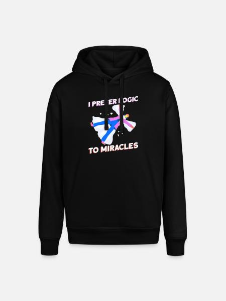 I prefer logic to miracles - Atheist - Stanley/Stella SOUNDER Unisex Hoodie - black