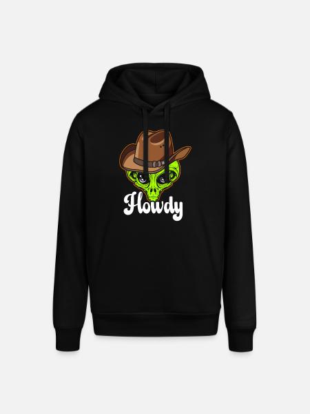 Howdy Alien Cowboy Space UFO Funny Western Rodeo - Stanley/Stella SOUNDER Unisex Hoodie - black