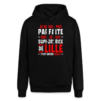 Femme Supportrice Lille Pas Parfaite - Sweat à capuche SOUNDER Stanley/Stella Unisexe - noir - Devant - Alina (178cm) & Michal (187cm)