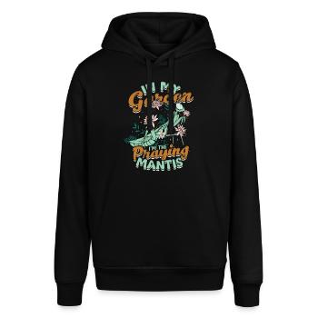 Gottesanbeterin Fangheuschrecken Fangschrecke - Stanley/Stella Unisex Hoodie SOUNDER - Schwarz - Vorne - Alina (178cm) & Michal (187cm)