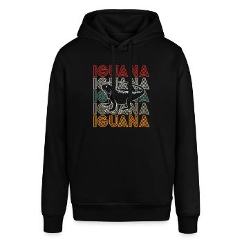 Iguanische Reptilienliebhaber Herpetologe - Stanley/Stella Unisex Hoodie SOUNDER - Schwarz - Vorne - Alina (178cm) & Michal (187cm)