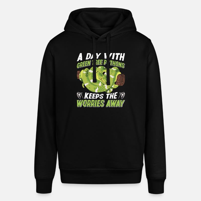 Green Tree Python - Stanley/Stella SOUNDER Unisex Hoodie - black
