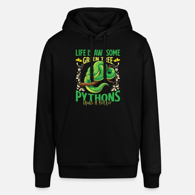 Grønt træ Python - Stanley/Stella SOUNDER unisex hoodie - sort