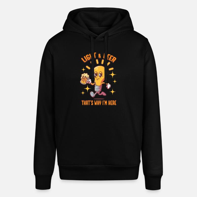 Éclairagistes, lumière et bière - Sweat à capuche SOUNDER Stanley/Stella Unisexe - noir