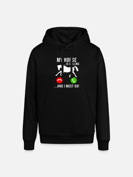 Horse Calls To Horses Girl Funny Riding Stable - Stanley/Stella SOUNDER Unisex Hoodie - black