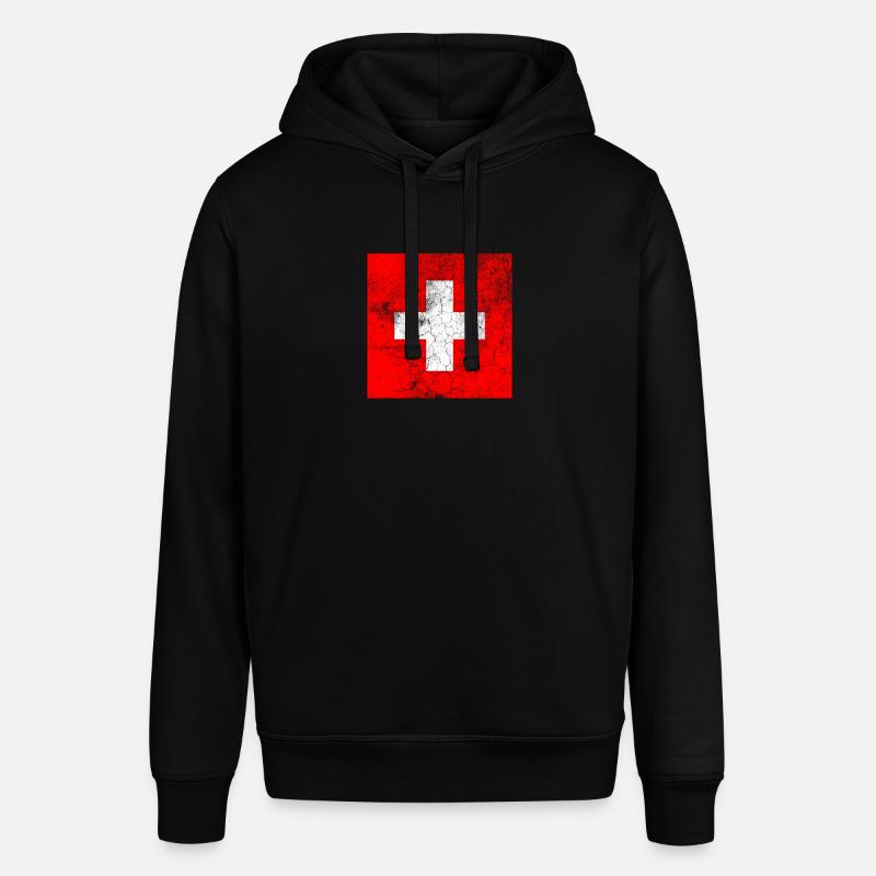 Drapeau Suisse Drapeau Suisse - Sweat à capuche SOUNDER Stanley/Stella Unisexe - noir