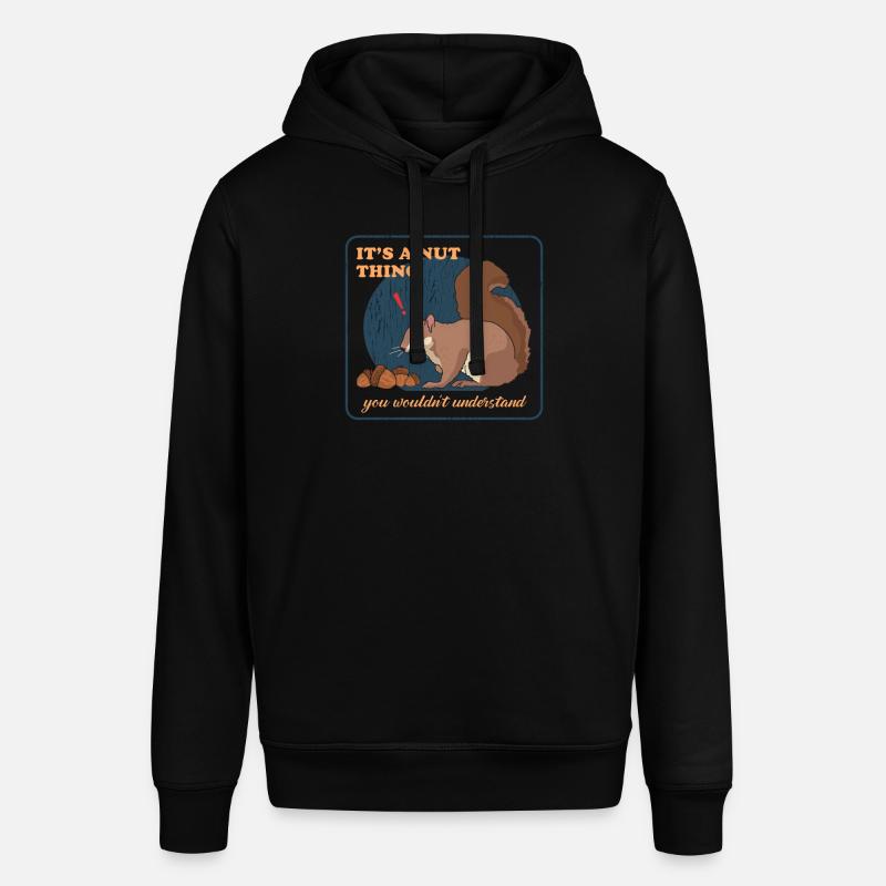 Süßes Eichhörnchen Grauhörnchen Geschenk - Stanley/Stella Unisex Hoodie SOUNDER - Schwarz