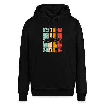 Lustige Cornhole-Spielspieler-Liebhaber - Stanley/Stella Unisex Hoodie SOUNDER - Schwarz - Vorne - Alina (178cm) & Michal (187cm)