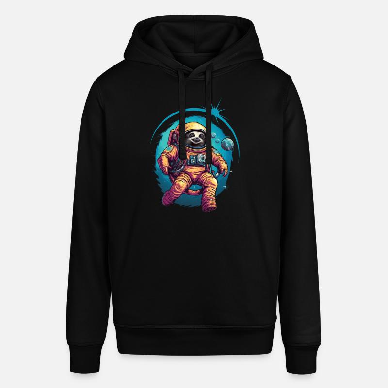 Sloth Astronaut Space Space Gift - Stanley/Stella SOUNDER Unisex Hoodie - black