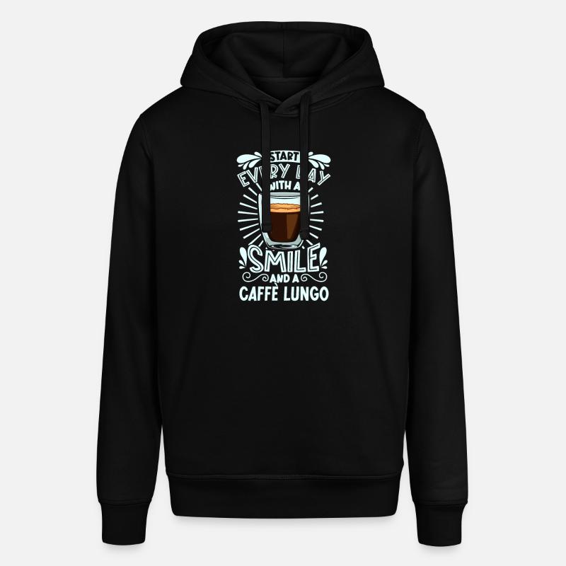 Souriez avec Caffè Lungo - Sweat à capuche SOUNDER Stanley/Stella Unisexe - noir
