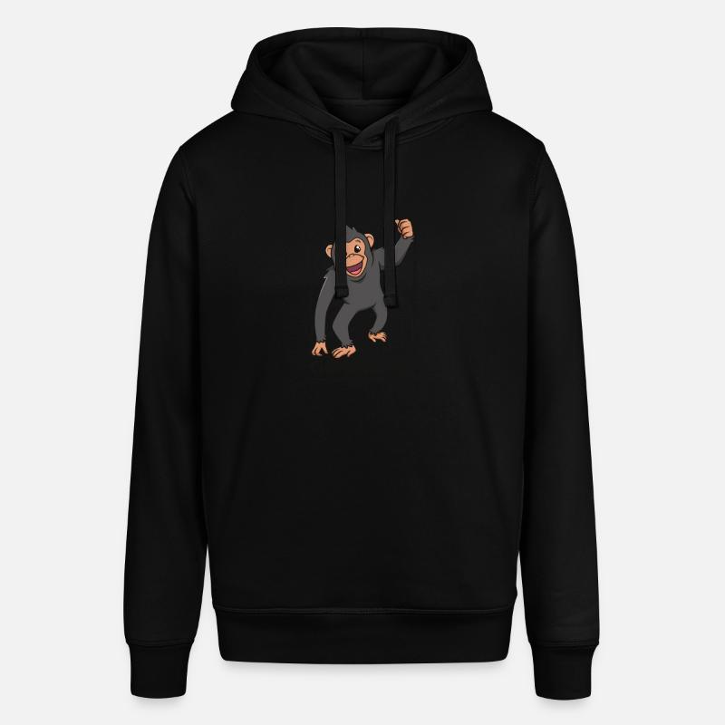 Ich liebe Schimpansen - Schimpanse - Stanley/Stella Unisex Hoodie SOUNDER - Schwarz