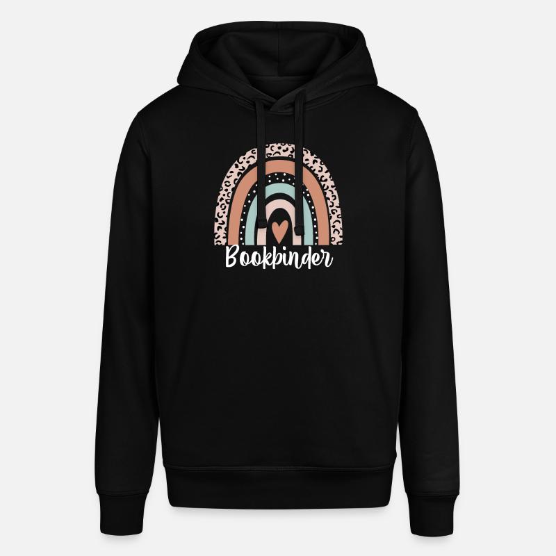 Buchbinder Regenbogen Leopard Lustiger Buchbinder - Stanley/Stella Unisex Hoodie SOUNDER - Schwarz