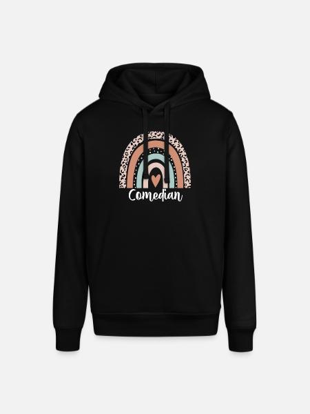 Comedian Rainbow Leopard Funny Comedian - Stanley/Stella SOUNDER Unisex Hoodie - black