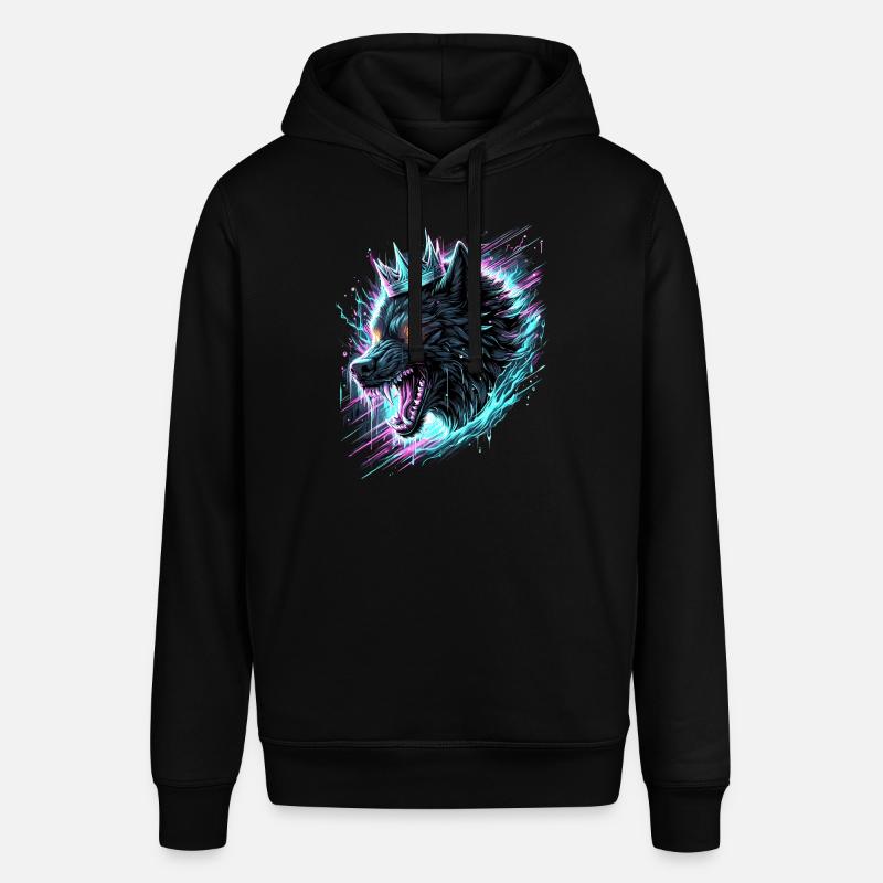 Royal Wolf Synthwave - Sweat à capuche SOUNDER Stanley/Stella Unisexe - noir