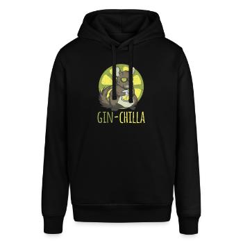 Ginchilla Longdrink lustiges Design Nagetier. - Stanley/Stella Unisex Hoodie SOUNDER - Schwarz - Vorne - Alina (178cm) & Michal (187cm)