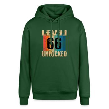 Anniversaire Joyeux anniversaire Niveau débloqué 66 ans - Sweat à capuche SOUNDER Stanley/Stella Unisexe - vert bouteille - Devant - Alina (178cm) & Michal (187cm)