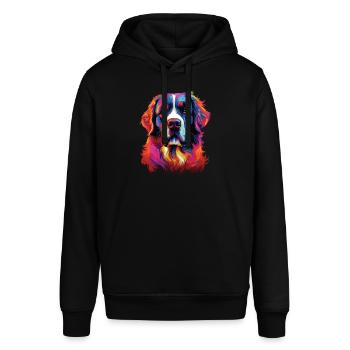 Watercolor Colorful St. Bernard - Stanley/Stella SOUNDER Unisex Hoodie - black - Front - Alina (178cm) & Michal (187cm)