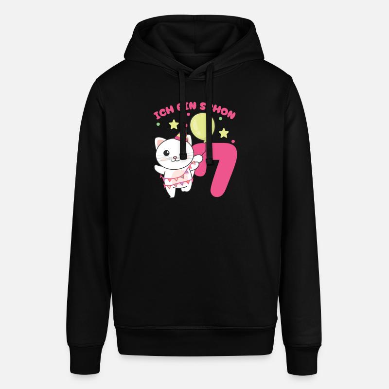 J’ai déjà 7 chats d’anniversaire - Sweat à capuche SOUNDER Stanley/Stella Unisexe - noir