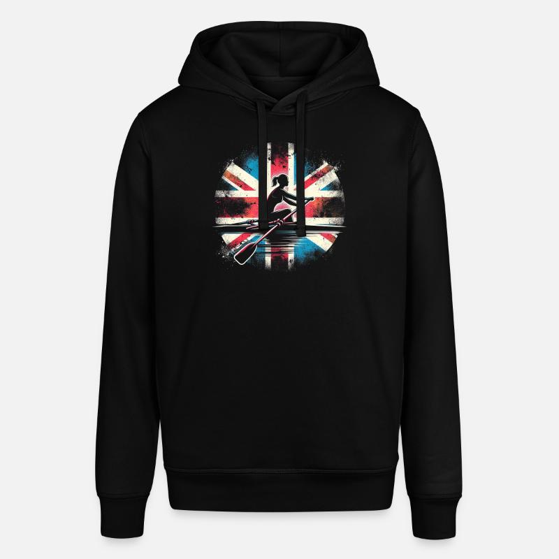 Rameur avec drapeau britannique - Sweat à capuche SOUNDER Stanley/Stella Unisexe - noir