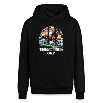 Thoroughbred Horse - Stanley/Stella SOUNDER Unisex Hoodie - black - Front - Alina (178cm) & Michal (187cm)