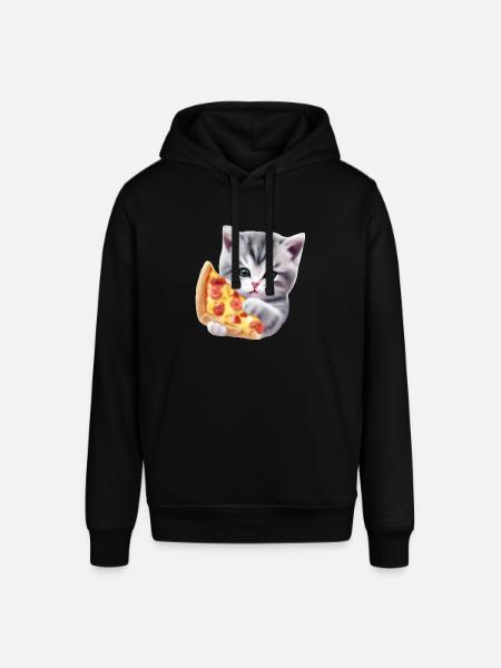 Pizza Cat - Stanley/Stella SOUNDER Unisex Hoodie - black