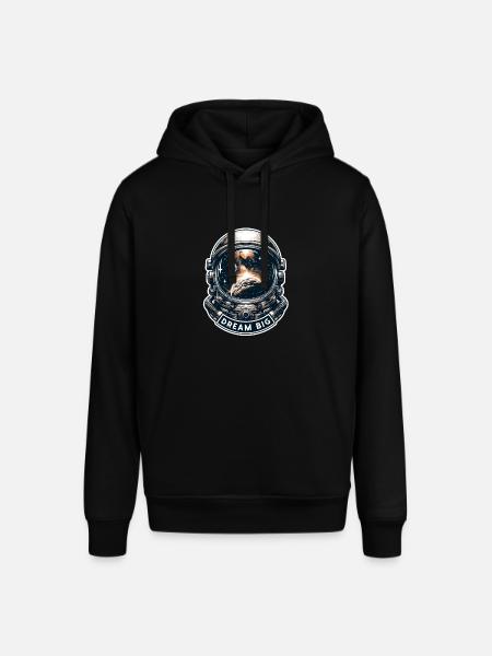 Dream Big - Astronaut Illustration - Stanley/Stella SOUNDER Unisex Hoodie - black