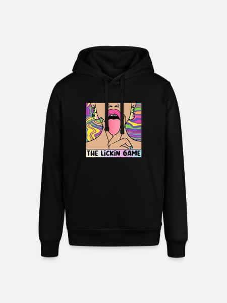EROTIC POP-ART ARTWORK SEXY COMIC GIRL LICKING - Stanley/Stella SOUNDER Unisex Hoodie - black