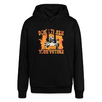 Racoon Trash - Stanley/Stella Unisex Hoodie SOUNDER - Schwarz - Vorne - Alina (178cm) & Michal (187cm)