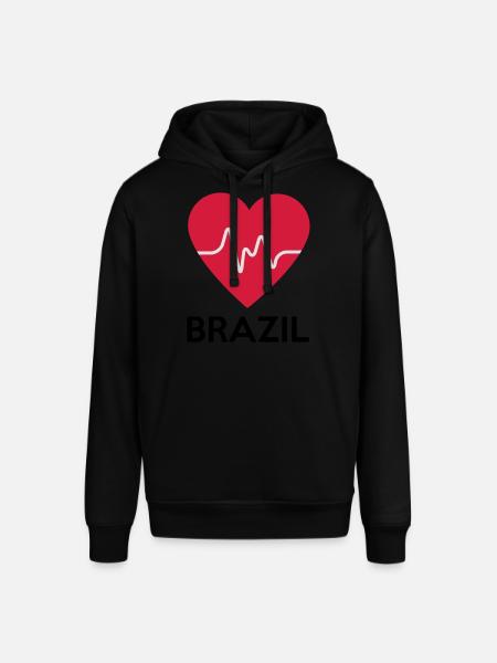 Herz Brazil - Stanley/Stella Unisex Hoodie SOUNDER - Schwarz