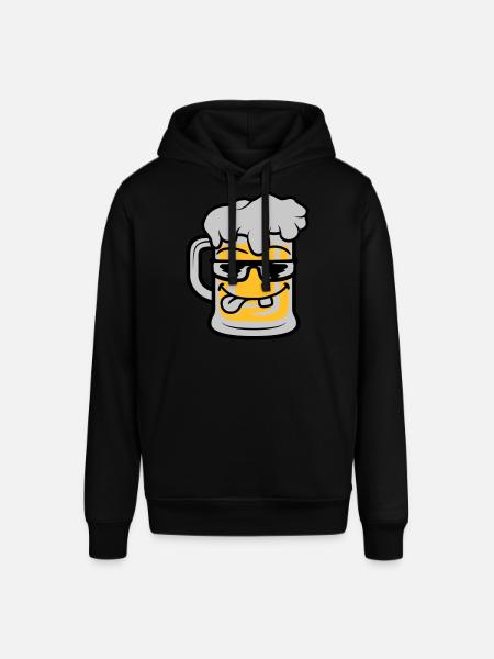 Cool Face Beer Mug - Stanley/Stella SOUNDER Unisex Hoodie - black