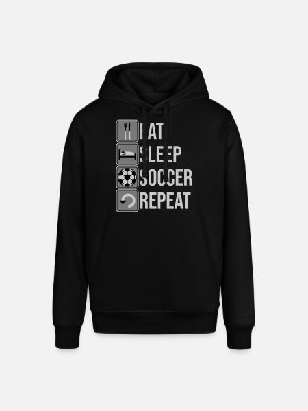 Eat Sleep Soccer Repeat - Stanley/Stella SOUNDER Unisex Hoodie - black
