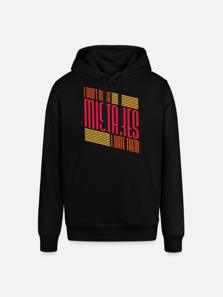 Date Mistakes Quote Logo - Stanley/Stella SOUNDER Unisex Hoodie - black