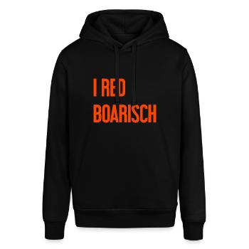 I red boarisch - Stanley/Stella Unisex Hoodie SOUNDER - Schwarz - Vorne - Alina (178cm) & Michal (187cm)