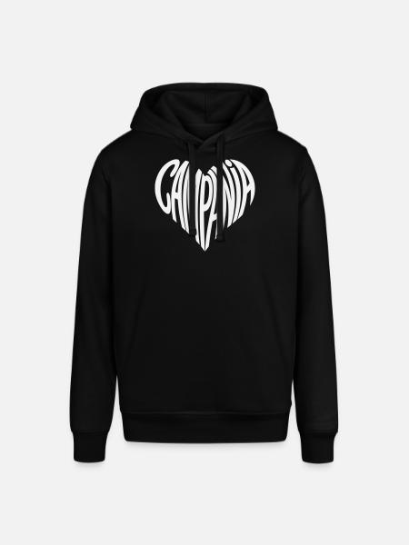 Campania Herz Typografie - Stanley/Stella Unisex Hoodie SOUNDER - Schwarz