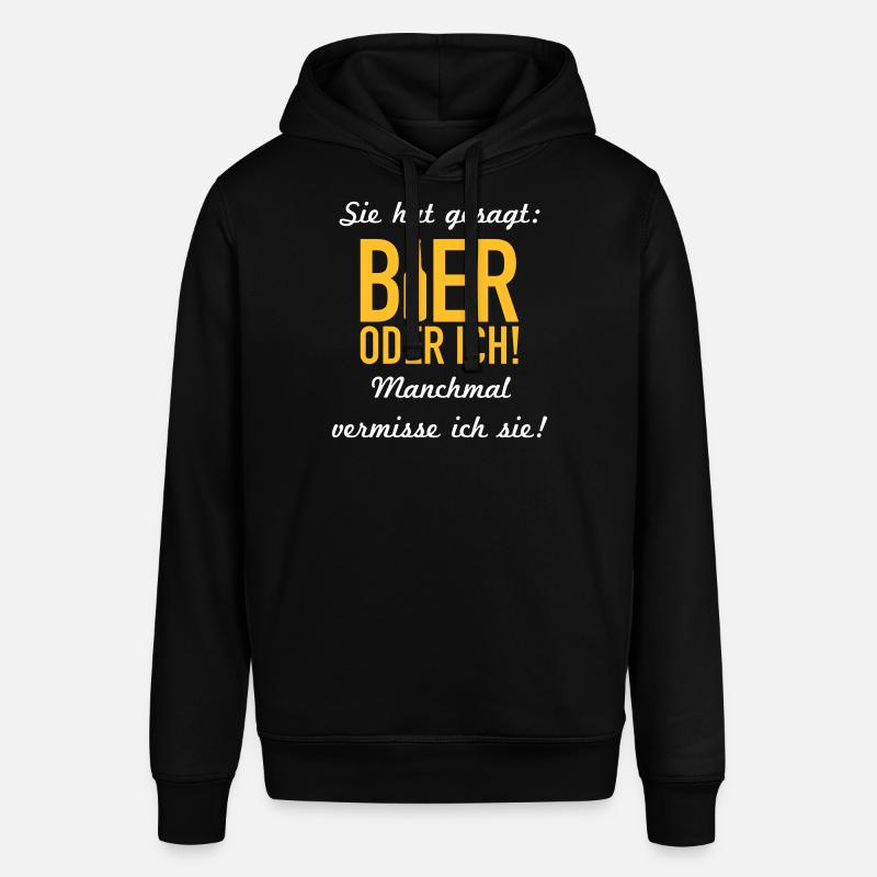Bier oder ich - Stanley/Stella Unisex Hoodie SOUNDER - Schwarz