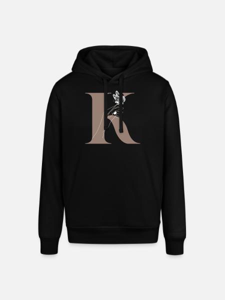 letter K Magic butterfly - Stanley/Stella SOUNDER Unisex Hoodie - black