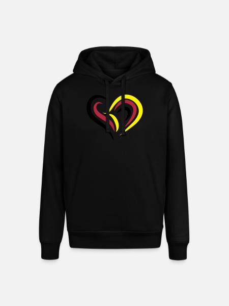 EM2018 DE (Herz) - Stanley/Stella Unisex Hoodie SOUNDER - Schwarz
