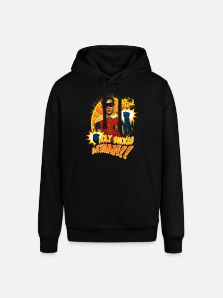 DC Comics Batman Robin Holy Smokes Quote - Stanley/Stella SOUNDER unisex hoodie - sort
