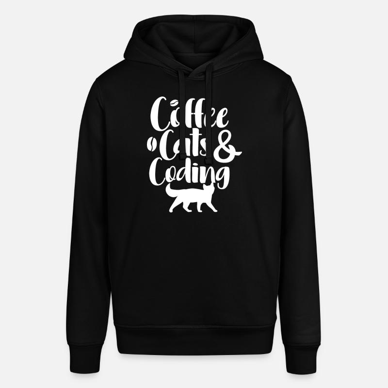 Coffee Cats And Coding - Stanley/Stella Unisex Hoodie SOUNDER - Schwarz