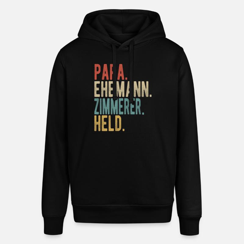 Zimmerer Papa Ehemann Held - Stanley/Stella Unisex Hoodie SOUNDER - Schwarz