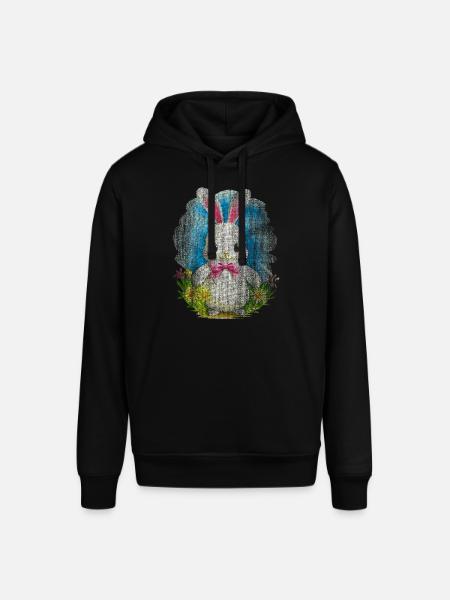 White Bunny Easter - Stanley/Stella SOUNDER Unisex Hoodie - black