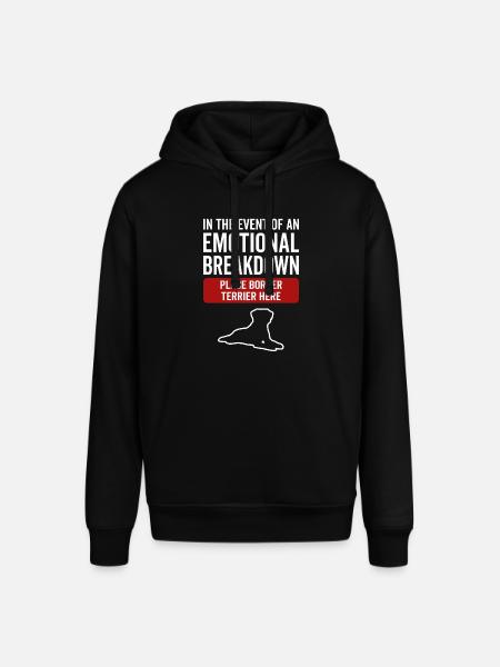 Emotional - Dog Border Terrier - Stanley/Stella SOUNDER Unisex Hoodie - black
