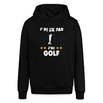 Je peux pas j'ai golf cadeau golfeur - Sweat à capuche SOUNDER Stanley/Stella Unisexe - noir - Devant - Alina (178cm) & Michal (187cm)
