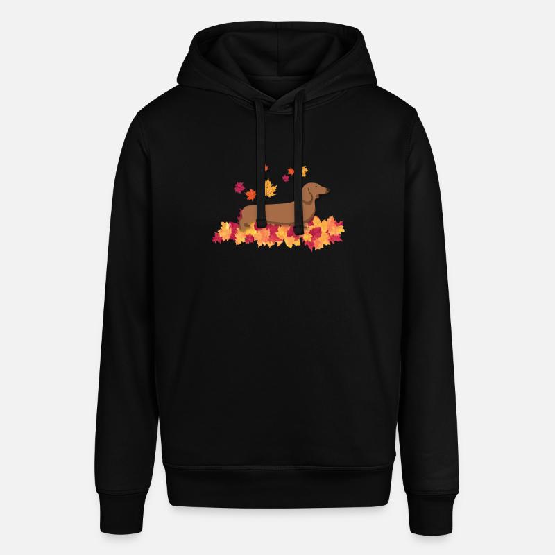 Motif de feuillage teckel - Sweat à capuche SOUNDER Stanley/Stella Unisexe - noir