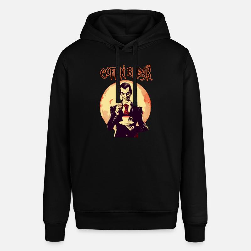 Un vampire buvant du café - Sweat à capuche SOUNDER Stanley/Stella Unisexe - noir