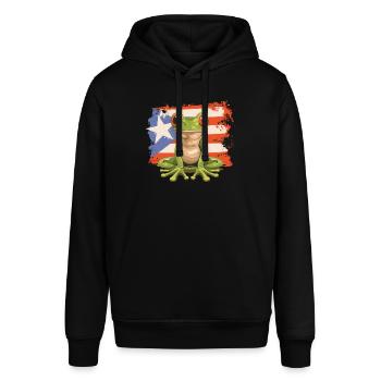 Coqui Frog Symbol Taino Boricua Puerto - Stanley/Stella SOUNDER Unisex Hoodie - black - Front - Alina (178cm) & Michal (187cm)